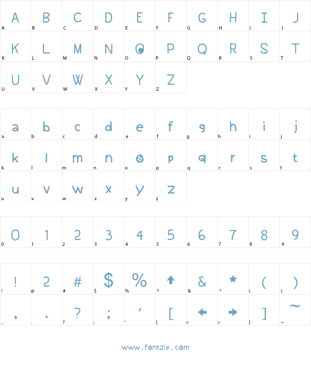 Candy Highway Font Character